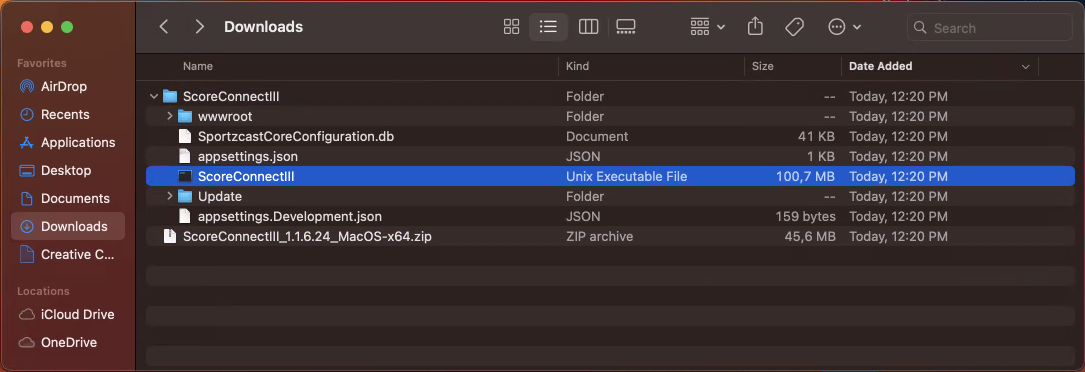 Executable files